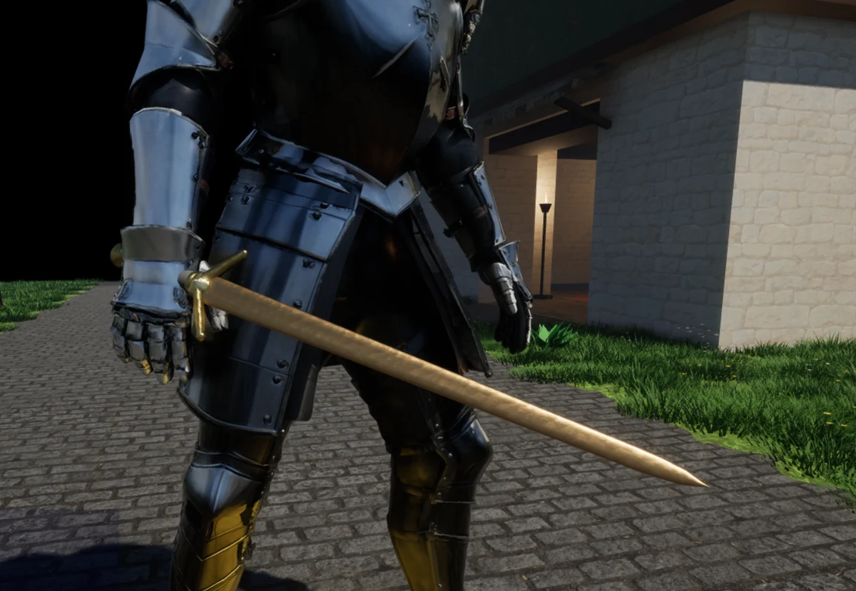 The sword in a Templar's hand