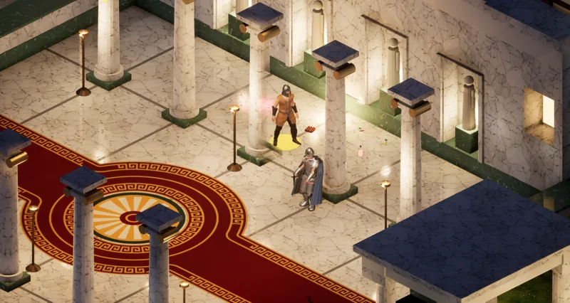 Warm evening light in the temple